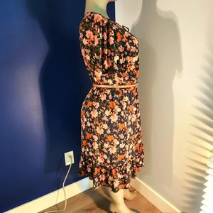 Short Sleeve Belted Dress